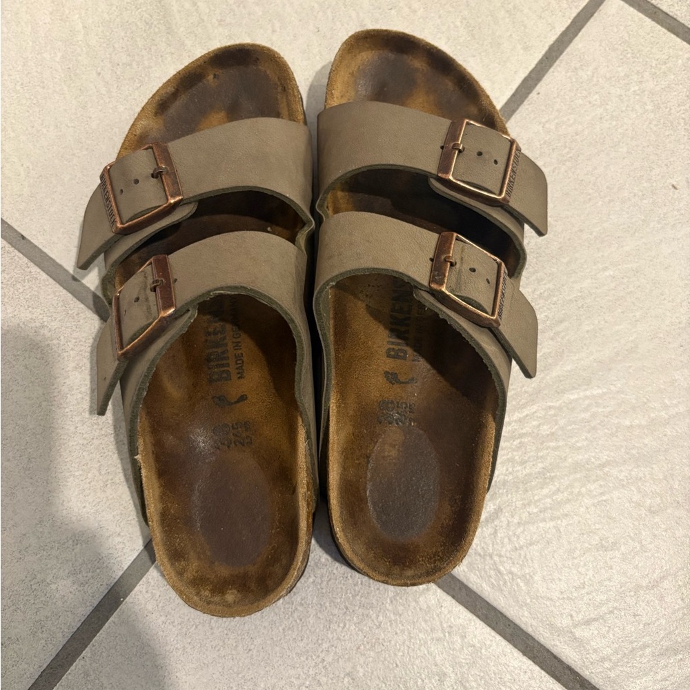 Birkenstock Taupe Suede Sandals